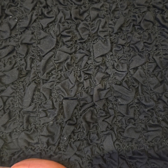 New Zara Black Spaghetti Strap Stretchy Smocked Ruffle Hem Tank - Picture 4 of 12